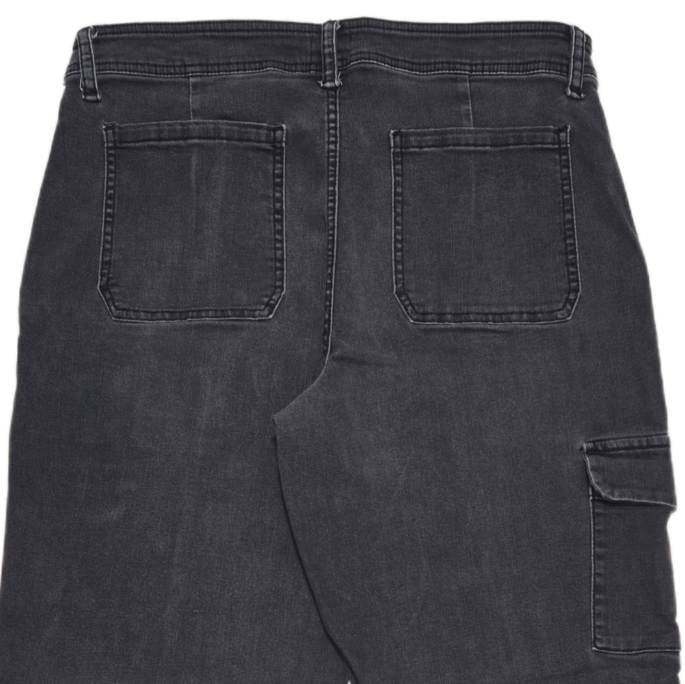 Time and Tru Women's Cargo Utility Jeans Washed Black Size 14 High Rise - Picture 7 of 12